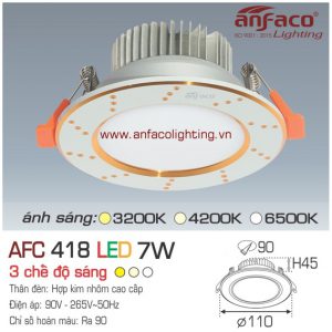 Đèn LED âm trần Anfaco AFC 418-7W