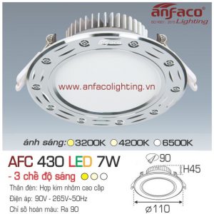 Đèn LED âm trần Anfaco AFC 430-7W