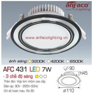 Đèn LED âm trần Anfaco AFC 431-7W