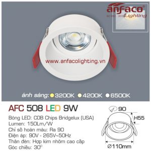 Đèn LED âm trần Anfaco AFC 508-9W