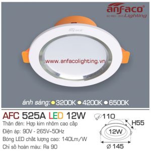 Đèn LED âm trần Anfaco AFC 525A-12W