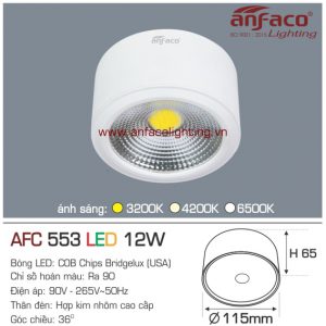 Đèn LED downlight nổi Anfaco AFC 553-12W