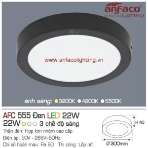 Đèn LED panel nổi Anfaco AFC 555 Đen-22W