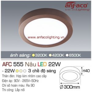 Đèn LED panel nổi Anfaco AFC 555 Nâu-22W
