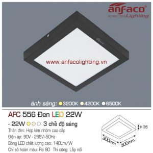 Đèn LED panel nổi Anfaco AFC 556 Đen-22W