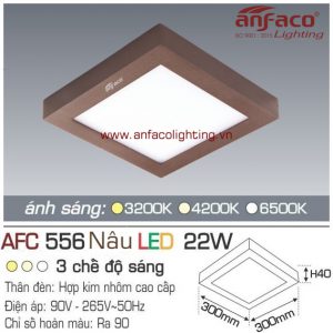 Đèn LED panel nổi Anfaco AFC 556 Nâu-22W