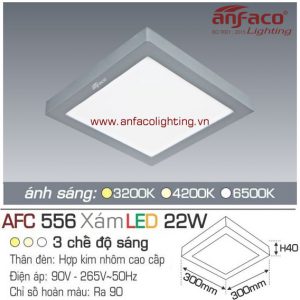 Đèn LED panel nổi Anfaco AFC 556 Xám-22W