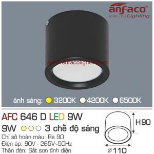 Đèn LED downlight nổi Anfaco AFC 646T-9W
