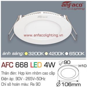 Đèn LED panel Anfaco AFC 668-4W