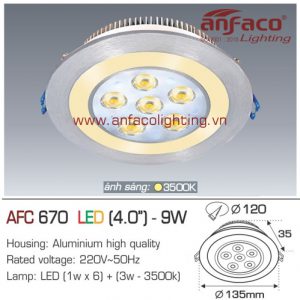 Led âm trần Anfaco AFC 670-9W