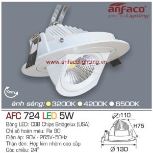 Đèn LED âm trần Anfaco AFC 724-5W
