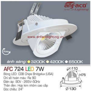 Đèn LED âm trần Anfaco AFC 724-7W