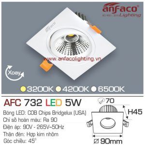 Đèn LED âm trần Anfaco AFC 732-5W