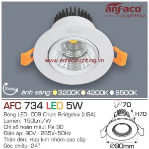Đèn LED âm trần Anfaco AFC 734-5W