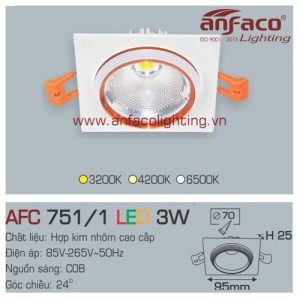 Led âm trần Anfaco AFC 751/1-3W