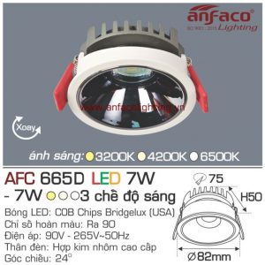 Đèn LED âm trần Anfaco AFC 665D-7W