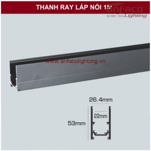 Thanh ray nam châm Anfaco gắn nổi 1M