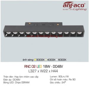 Đèn LED ray nam châm Anfaco RNC 02-18W DC48V