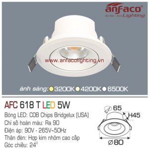 Đèn LED âm trần Anfaco AFC 618T-5W